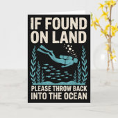 面白いスキューバダイビングアート メンズ レディース スキューバダイバーS カード (黄色い花)