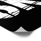面白いスキー標語　ディストressed アウトドアジョーク メンズ ポスター (角)