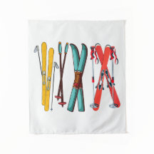 面白いスキー カラフルなスキー スキーヤー