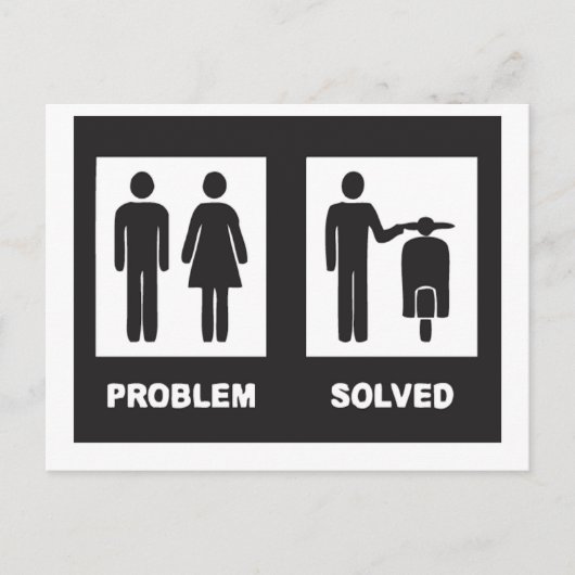 面白いスクーター ポストカード (正面)