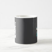 面白いスケルトンのかぎ針編みのセーター好きのただひとつ コーヒーマグカップ (中央)