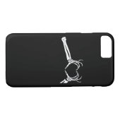 面白いスケルトンのハートの手。ハロウィンのかぼちゃの衣装 スケ Case-Mate iPhoneケース (裏面(横))
