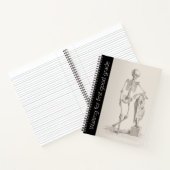 面白いスケルトンの学校 大学 スパイラル ノートブック (内部)