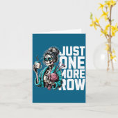 面白いスケルトン編み物好きな人、もう1つだけ カード (黄色い花)