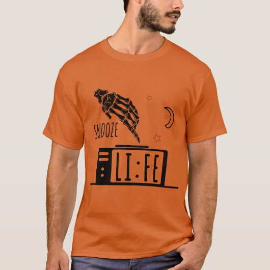 面白いスヌーズライフアラーム時計Tシャツ Tシャツ (正面)