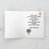 面白いスノーバードのクリスマスカード カード (内部)