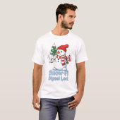 面白いスノーファイ信号ロストスノーマンクリスマス Tシャツ (正面フル)