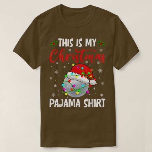 面白いスポーツ これが私のクリスマスパジャマ ゴルフ好き Tシャツ (デザイン正面)