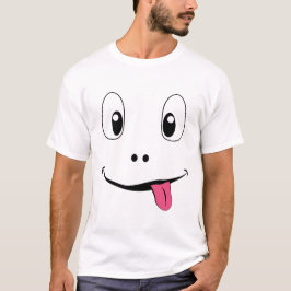 面白いスマイリーフェイス - かわいい舌出しTシャツ Tシャツ