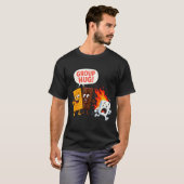面白いスモアマシュマロ Tシャツ (正面フル)