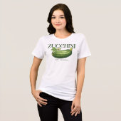 面白いズッキーニ トライブレンドTシャツ (正面全面)