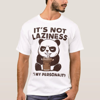面白いセラピーパンダTシャツ -怠惰ではなく Tシャツ
