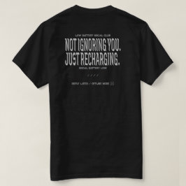 面白いソーシャルバッテリー引用タイポグラフィ Tシャツ