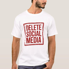面白いソーシャルメディア削除反インターネットミニマリスト Tシャツ
