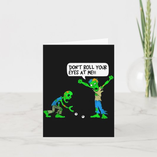 面白いゾンビさん、私に目を回さないで カード (正面)