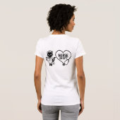 面白いタイポグラフィーTシャツデザイン Tシャツ (裏面フル)