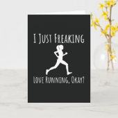 面白いタイポグラフィ ランニング カード ランナー フィットネス ジム (黄色い花)