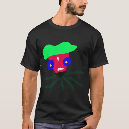 面白いタコの王様 Tシャツ (正面)