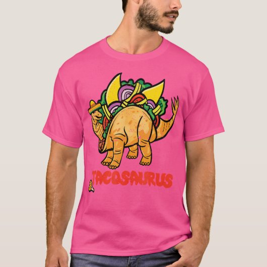 面白いタコサウルス火曜日タコ恐竜 Tシャツ (正面)