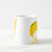 面白いタコタコ火曜日オオカミ コーヒーマグカップ (中央)