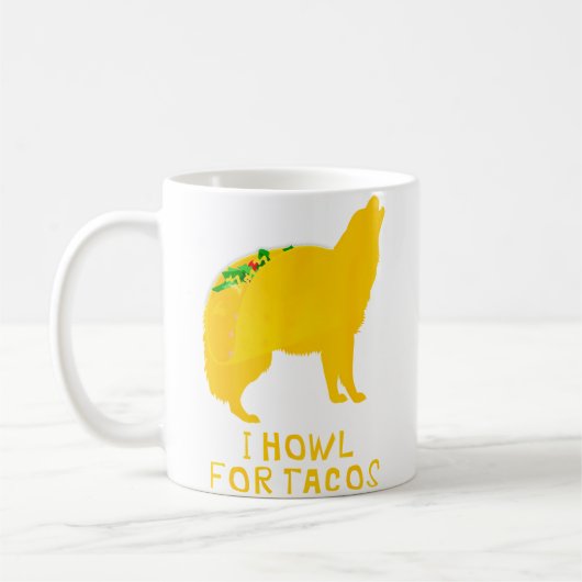面白いタコタコ火曜日オオカミ コーヒーマグカップ (左)