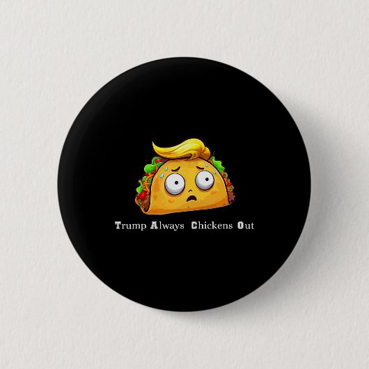 面白いタコトランプはいつも臆病者 かわいいレッツゴー 缶バッジ (正面)