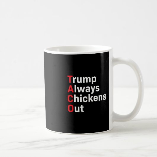 面白いタコトランプはいつも臆病者 コーヒーマグカップ (右)