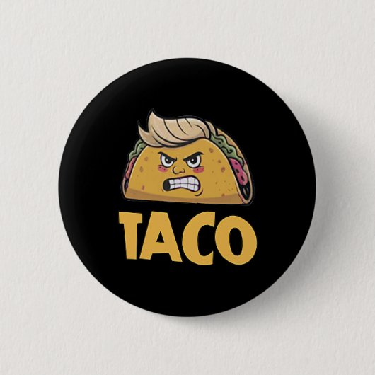 面白いタコトランプはいつも臆病者 T.a.c.o (2 枚) 缶バッジ (正面)