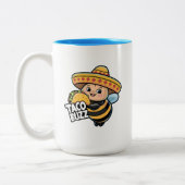 面白いタコバズハチ ツートーンマグカップ (左)