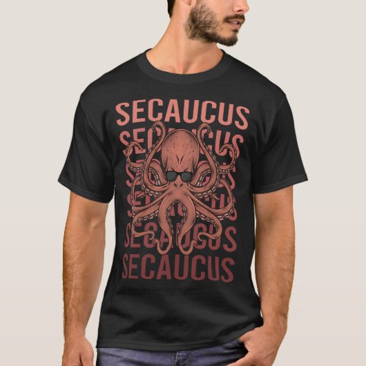 面白いタコ セカウス Tシャツ (正面)