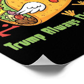 面白いタコ トランプはいつも関税で逃げる ミームC ポスター (角)