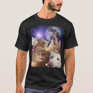 面白いタッキーアルビノアライグマ Tシャツ