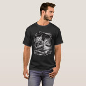 面白いタトゥーの猫の芸術タトゥー三毛猫愛好家 Tシャツ (正面フル)