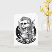 面白いタトゥーバレンタインデーインクは私のバレンタインカップ カード (黄色い花)