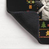 面白いタバコを吸う猫のミーム クリスマスアグリーセーター マウスパッド (コーナー)