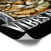 面白いタビー猫の子、行かなきゃダメなの、皮肉な感じで ポスター (角)