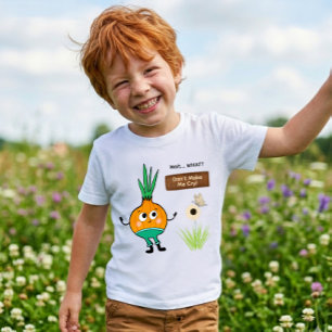 面白いタマネギの子供用Tシャツ – “泣かせないで! ベビーTシャツ