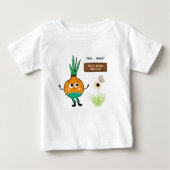 面白いタマネギの子供用Tシャツ – “泣かせないで! ベビーTシャツ (正面)