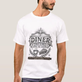 面白いダイナーサイン Tシャツ