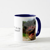 面白いダチョウの写真、何かあった? マグカップ (正面右)