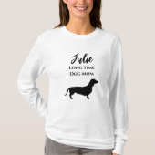 面白いダックスフント 長年の愛犬の母 Tシャツ (正面)