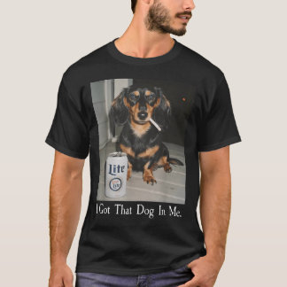 面白いダックスフンド・ウィナードッグのデザイン Tシャツ