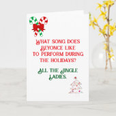 面白いダッドジョークのクリスマスカード カード (黄色い花)