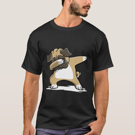 面白いダビングパグ 358 Tシャツ (正面)