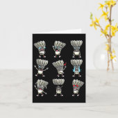 面白いダミントンシャトルプレーヤーデザイン メンズ レディース カード (黄色い花)