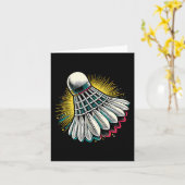 面白いダミントン プレーヤー ラブ シャトル デザイン 22 カード (黄色い花)