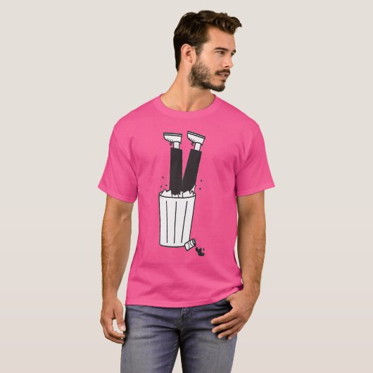 面白いダンプスター・ダイビング・ゴミ箱 Tシャツ (正面フル)