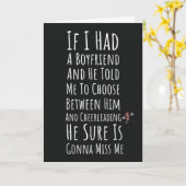 面白いチアリーディングカード　彼女のためのチアリーダー スポーツ カード (黄色い花)