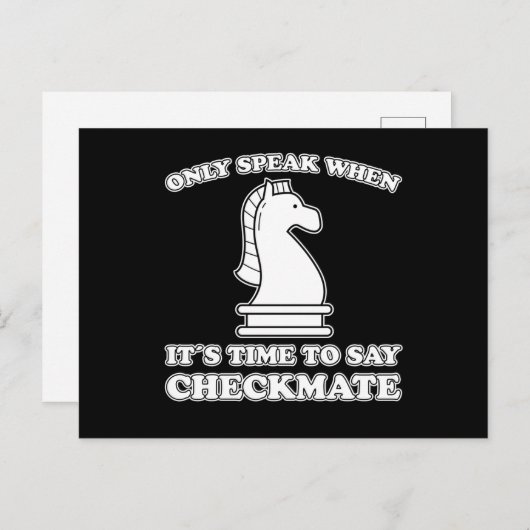 面白いチェス駒 チェスプレーヤー チェスゲーム ギフト ポストカード (正面/裏面)