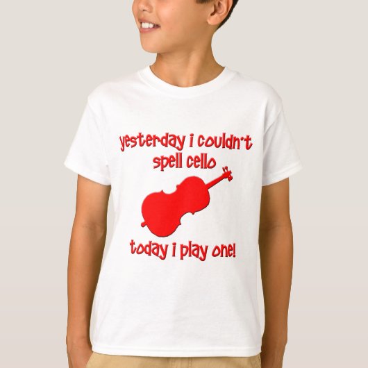 面白いチェロ Tシャツ (正面)